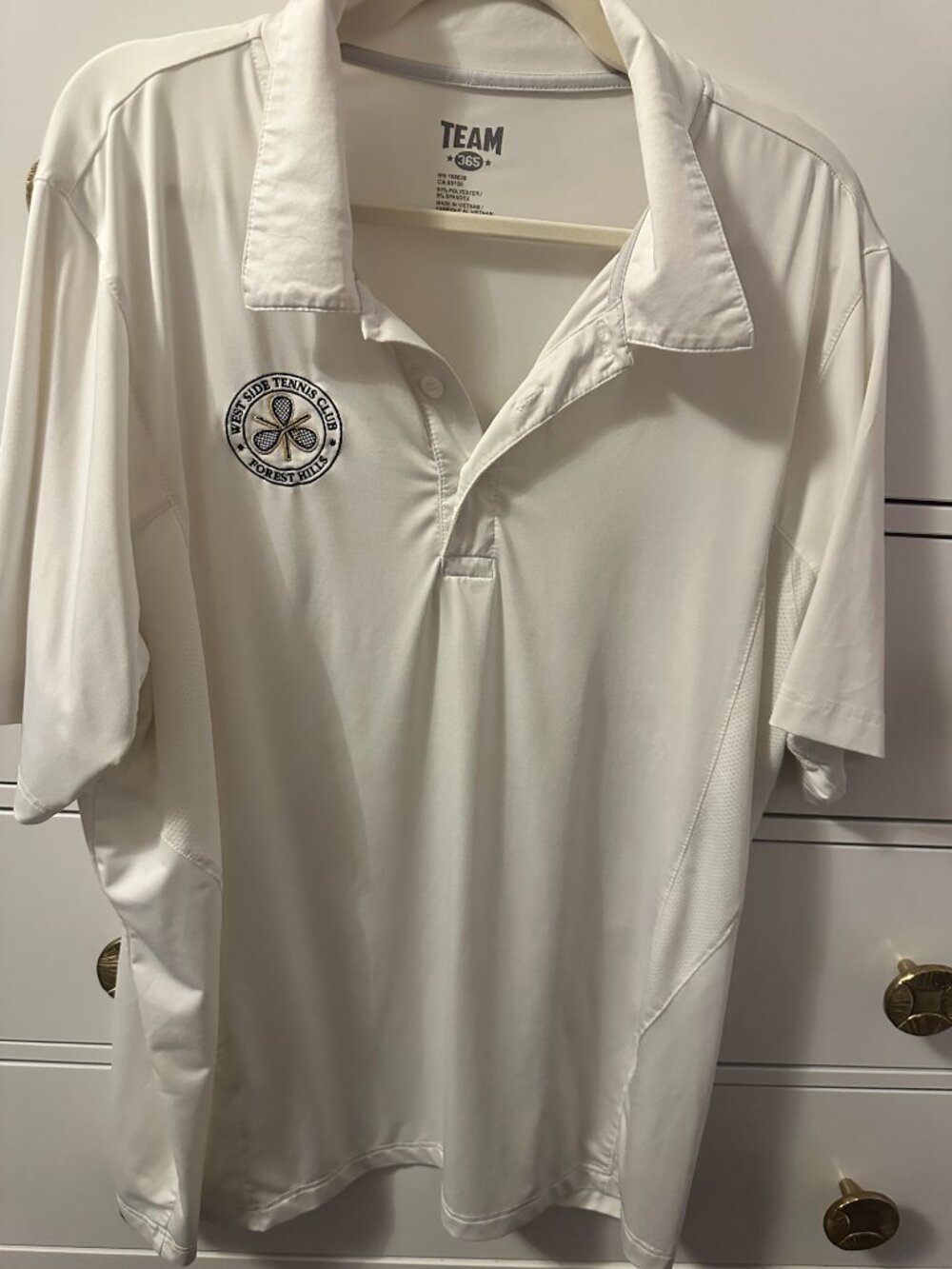 West Side Tennis Club tennis polo, XL, white